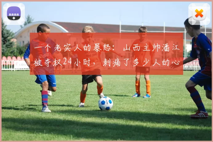 一个老实人的暴怒：山西主帅潘江被夺权24小时，刺痛了多少人的心